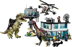 international version jurassic world Series 76949 Giganotosaurus & Therizinosaurus Attack Number of parts 810 Suitable for age 9+ toy building blocks