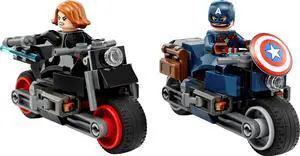 international version marvel Series 76260 Black Widow & Captain America Motorcycles Number of parts 130 Suitable for age 6+ toy building blocks