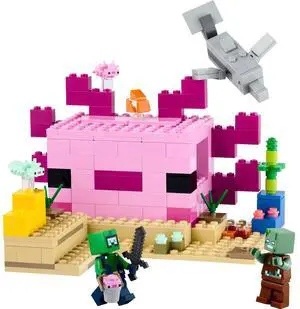 international version minecraft Series 21247 The Axolotl House Number of parts 242 Suitable for age 7+ toy building blocks