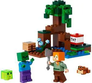 international version minecraft Series 21240 The Swamp Adventure Number of parts 65 Suitable for age 7+ toy building blocks