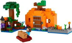 international version minecraft Series 21248 The Pumpkin Farm Number of parts 257 Suitable for age 8+ toy building blocks