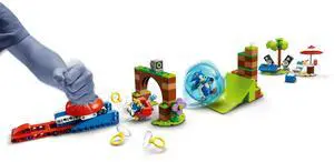 international version sonic the hedgehog Series 76990 Sonic's Speed Sphere Challenge Number of parts 292 Suitable for age 6+ toy building blocks