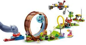 international version sonic the hedgehog Series 76994 Sonic's Green Hill Zone Loop Challenge Number of parts 802 Suitable for age 8+ toy building blocks