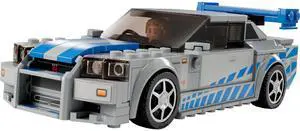 international version speed champions Series 76917 2 Fast 2 Furious Nissan Skyline GT-R (R34) Number of parts 319 Suitable for age 9+ toy building blocks