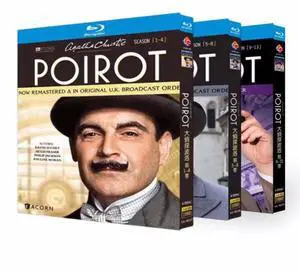 international version Blu-ray Agatha Christie's Poirot Season 1-13 (1989-2013)BD English pronunciation English subtitles
