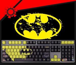 Batman keycap PBT heat sublimation batman dark knight superhero bumblebee color matching 108 keys original