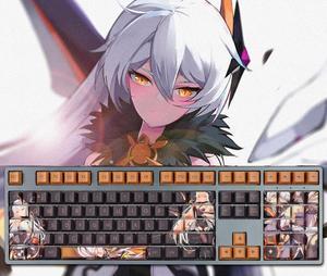 Air Ruler collapse 3 key caps PBT white knight moonlight bumblebee color scheme full-frame design 108 satellite axis