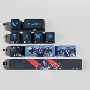 VALORANT Themed Keycaps KAY-O PBT heat-sublimation keycaps 10 keys OEM high degree