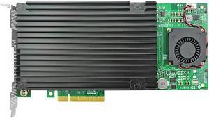 Linkreal PCI Express 3.0 x8 to 4 xM.2 NVMe SSD Adapter with Heatsink and Fan Cooling System