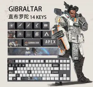 APEX keycap GIBRALTAR PBT heat-sublimation keycaps 14key OEM Height