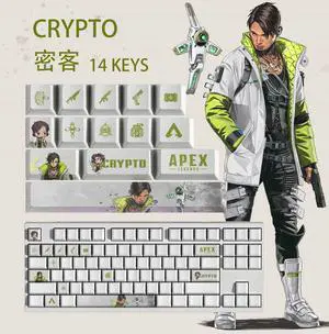 APEX keycap CRYPTO PBT heat-sublimation keycaps 14key OEM Height