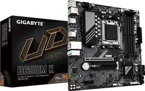 GIGABYTE B650M K Socket AM5 AMD B650 DDR5 192GB Micro ATX