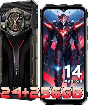 sluting CUBOT KingKong AX 2024 Rugged Phone Unlocked-Android 14/ MTK G99/ 24GB RAM+256GB ROM Dual SIM Smartphone/ 6.58" &1.32" Dual Screen/100MP Rugged Smartphone/ IP68 IP69K Waterproof Cell Phone/33W