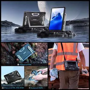 sluting RT7 TITAN 5G Rugged Tablet, 24GB RAM+256GB ROM 1TB Expandable Waterproof Tablet, 10.1 Inch FHD+, 32000mAh Battery, 33W Fast Charging Tablets PC Android 13, 48MP+32MP Camera
