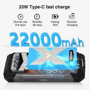 sluting DOOGEE V MAX Plus 5G Rugged Smartphone,22000mAh 36GB+512GB Android 14 Rugged Phone,200MP+32MP+20MP Night Vision Rugged Cell Phone,6.58" FHD+120Hz IPS Screen,IP68/IP69K Waterproof Phone,N