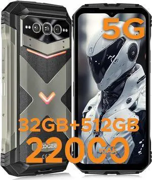 sluting DOOGEE V MAX Pro (2025) 5G Rugged Phone,22000mAh,32GB+512GB/TF 2TB,Android 14 Rugged Smartphone,108MP+20MP Night Vision Phone, 6.58"FHD+ 120Hz IPS Screen, IP68/IP69K Waterproof,NFC/OTG/Face ID