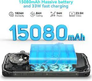 sluting Blackview BV9300 Pro Helio G99 Rugged Phone Android 13 12GB 256GB 6.7" 120Hz Display, 15080mAh With 33W Charge 100LM Flashlight