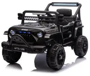TAORUIFANG 12V Kids Ride On Electric Truck Car Four-wheel suspension BLACK