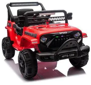 TAORUIFANG 12V Kids Ride On Electric Truck Car Four-wheel suspension RED