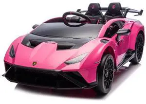 taoruifang Lamborghini Huracan Sto 24V Kids Electric Ride-On Drift Car: Speeds 1.86-5.59 MPH, Ages 3-8, Foam Front Wheels, 360° Spin, LED Lights, Dynamic Music, Early Learning, USB Port, Drift Feature