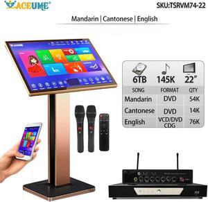Karaoke USA GF830 DVD/CDG Karaoke Player with SD Slot MP3G, Bluetooth, 7  TFT Color Screen & Recording 300 Songs Included! 