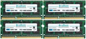 32GB (4X8GB) DDR3L-1866Mhz (PC3L 14900) SODIMM 2Rx8 Memory for Laptops by Avarum Ram