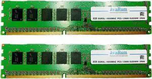 Supermicro MEM-DR380L-SL02-EU16 Replacement 16GB Kit (2X8GB) DDR3L-1600 1.35V 2Rx8 ECC Un-Buffered Memory by Avarum RAM