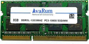 8GB DDR3L-1333Mhz (PC3L 10600) SODIMM 1.35V 2Rx8 Memory for Laptops by Avarum Ram