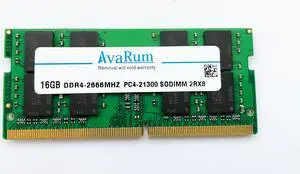 16GB DDR4-2666Mhz (PC4-21300) SODIMM 2Rx8 Memory for Laptops Notebooks by Avarum Ram