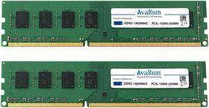 Avarum 16GB Kit (2x8GB) DDR3L 1600 MHz PC3-12800 UDIMM 2Rx8 1.35V CL11 240 PIN DIMM Non-ECC Unbuffered Desktop Computer Memory RAM Upgrade Modules