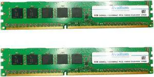 16GB (2x8GB) DDR3L 1333 (PC3L 10600) ECC Unbuffered Memory RAM 2RX8 1.35V EUDIMM For HP 647658-081 By Avarum