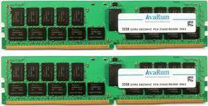 64GB Kit (2X32GB) RDIMM Memory for HP ProLiant DL380 G10 Server DDR4-2933 2RX4 by Avarum 64GB Kit (2X32GB) RDIMM Memory for HP ProLiant DL380 G10 Server DDR4-2933 2RX4 by Avarum