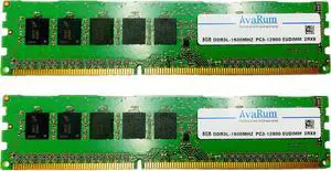 16GB Kit (2X8GB) DDR3L 1600 PC3L-12800 2Rx8 ECC Unbuffered EUDIMM Memory by Avarum RAM