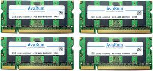 8GB (4x2GB) DDR2 800 (PC2 6400) SODIMM Laptop Memory RAM by AVARUM RAM