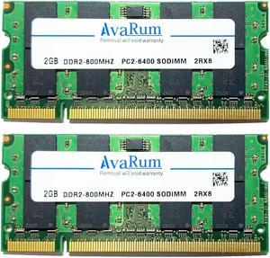 4GB (2x2GB) DDR2 800 (PC2 6400) SODIMM Laptop Memory RAM by AVARUM RAM