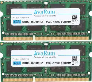 Avarum Ram 8GB 2X4GB DDR3L-1600 Memory for Apple MacBook Pro 2012 9,1 9,2