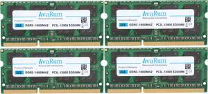 32GB (4x8GB) DDR3 1600 (PC3 12800) SODIMM Laptop Memory RAM