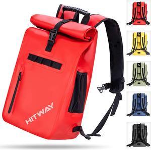 HITWAY Bike Pannier Bag Waterproof Bike Bag 29L Large Capacity Bike Rear Seat Trunk Bag Red