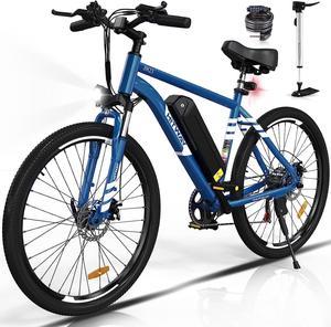 HITWAY Electric Bike for Adults, 26" E Bike 500W Removable Electric Bike, 36V/12Ah Mountain Bike Snow Beach Bicycle with 7 Gears