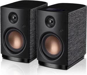 HiVi-Swans OS-10 HiFi Stereo Speakers, Bluetooth 5.0 Active Computer Bookshelf Speakers - 4'' Dynamic Woofer, Powered Desk Speakers 62w RMS with Touch Control for PC/Phone/TV/Monitor (Pair)