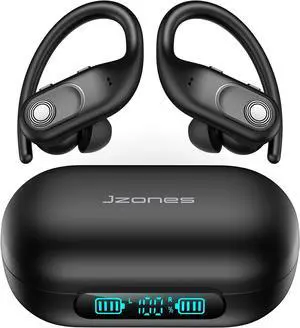 Wireless Earbuds Bluetooth Headphones 130Hrs Playtime with 2500mAh Wireless Charging Case LED Diaplay Hi-Fi Waterproof Over Ear Earphones for Sports Running Workout Gaming