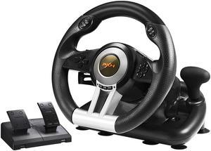 PXN PC Racing Wheel, V3II 180 Degree Universal Usb Car Sim Race Steering Wheel with Pedals for PS3,PS4,Xbox One,Xbox Series X/S,Switch (Black)