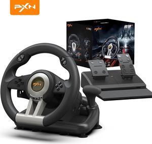 PXN Racing Wheel - Gaming Steering Wheel for PC, V3II 180 Degree Driving Wheel Volante PC Universal Usb Car Racing with Pedal for PS4, PC, Xbox One, Xbox Series S/X, PS3