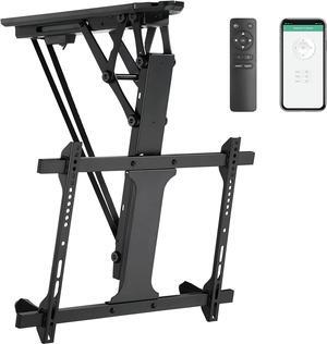 Mount-It! Motorized Ceiling TV Mount for 32 to 70 Inch TVs, Electric Flip Down TV Mount with Remote and App Control, Drop Down Ceiling TV Mount for Flat and Pitched Roofs, Holds Up to 77 lbs