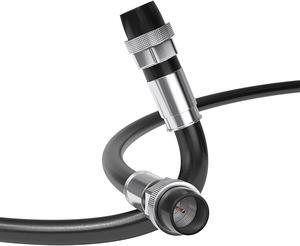 THE CIMPLE CO 25' Feet, Black RG6 Coaxial Cable with Rubber booted - Weather Proof Indoor/Outdoor Rated Connectors, F81 / RF, Digital Coax for CATV, Antenna, Internet, Satellite, and More