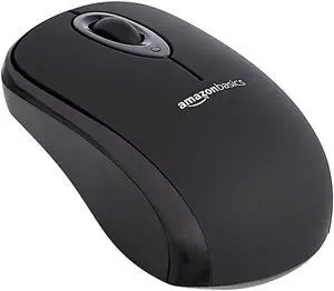 Wireless Computer Mouse with USB Nano Receiver - Black