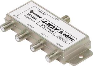4-Way 2.4GHz 90dB 1 Port Power Pass DC Passing On One Port F-Pin Coaxial Splitter [201-234]