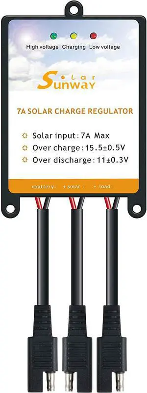 Sunway Solar Panels Charge Controller 12V Battery Regulator 7A for Safe Protection of 12Volt Solar Power Battery Charger, Solar Trickle Charger & Maintainer and Solar Powered System Kit Sunway Solar Panels Charge Controller 12V Battery Regulator 7A for Safe Protection of 12Volt Solar Power Battery Charger, Solar Trickle Charger & Maintainer and Solar Powered System Kit