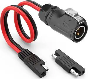 EXTRACTME 10AWG 2 Pin Power Industrial Circular Connector to SAE Adapter Cable, Furion Solar Plug to SAE Connector, Fit for Furrion, Solar Panel Suitcase, Forrest River RV Ports EXTRACTME 10AWG 2 Pin Power Industrial Circular Connector to SAE Adapter Cable, Furion Solar Plug to SAE Connector, Fit for Furrion, Solar Panel Suitcase, Forrest River RV Ports