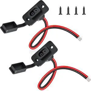 SAE Connector, ELECTOP Rectangular SAE Power Socket Sidewall Port, Weatherproof SAE Quick Connect Solar Panel Flush Mount Plug Outlet, 12AWG SAE Cable for Solar Generator Battery Charger (2 Pack) SAE Connector, ELECTOP Rectangular SAE Power Socket Sidewall Port, Weatherproof SAE Quick Connect Solar Panel Flush Mount Plug Outlet, 12AWG SAE Cable for Solar Generator Battery Charger (2 Pack)